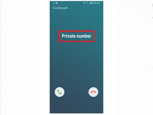 Private numbers calling